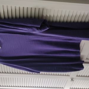 Crofts and Barrow purple shirt fleece cardigan